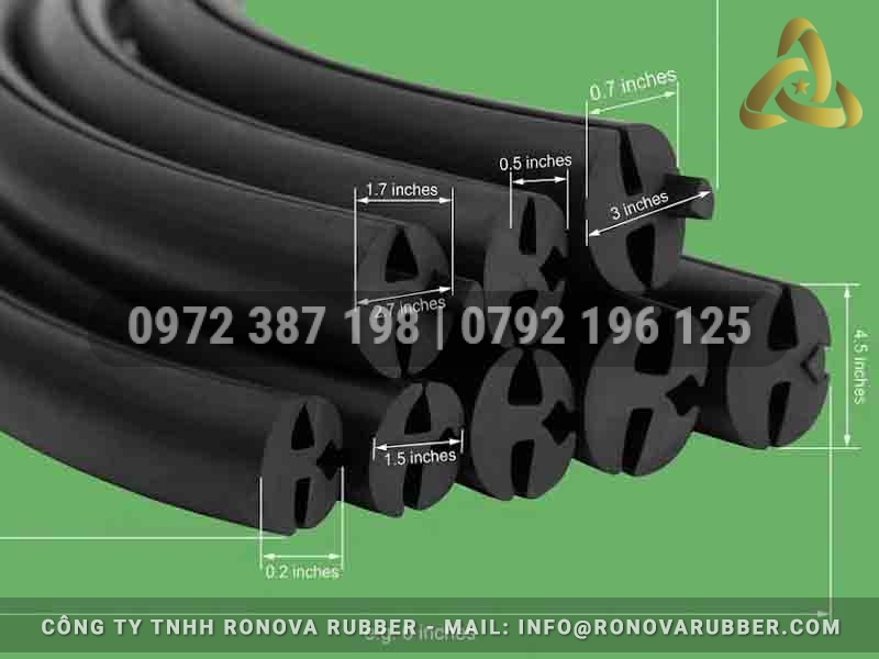 Tổng kho ron cao su chữ H đa dạng kích thước và chủng loại khu vực Miền Trung tại Cao Su Ronova